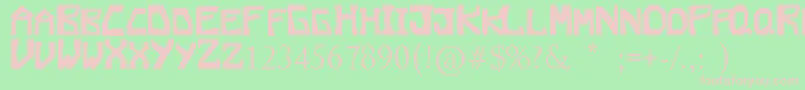 Valparaletra Font – Pink Fonts on Green Background