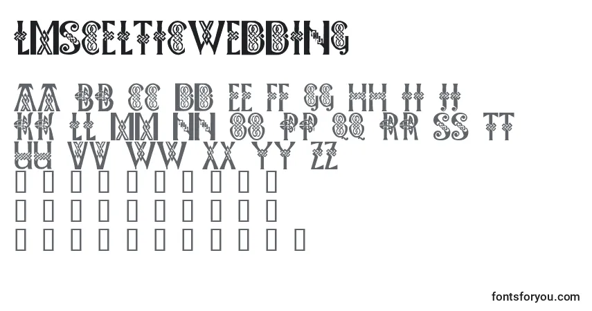 Czcionka LmsCelticWedding – alfabet, cyfry, specjalne znaki