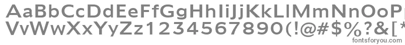 Humanist970Bt-fontti – harmaat kirjasimet valkoisella taustalla