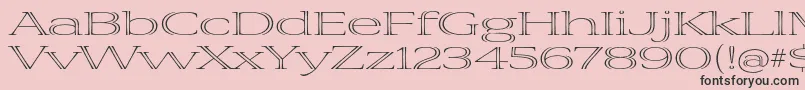 Police VivastdLightextraextended – polices noires sur fond rose