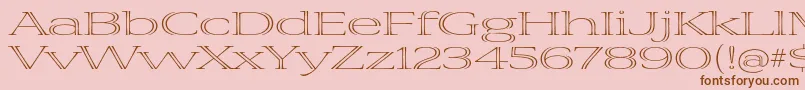 VivastdLightextraextended Font – Brown Fonts on Pink Background