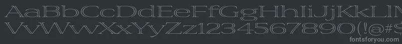 VivastdLightextraextended Font – Gray Fonts on Black Background