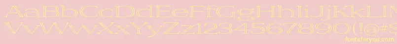 VivastdLightextraextended Font – Yellow Fonts on Pink Background