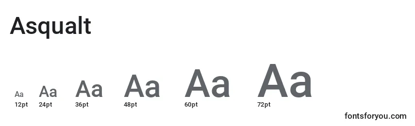 Размеры шрифта Asqualt
