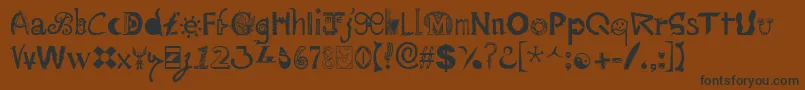 Mailart ffy Font – Black Fonts on Brown Background