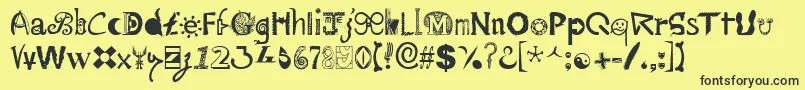 Mailart ffy Font – Black Fonts on Yellow Background