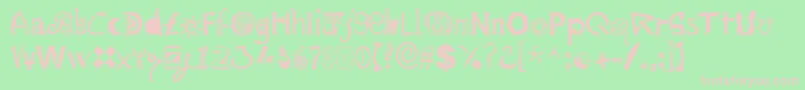 Mailart ffy Font – Pink Fonts on Green Background