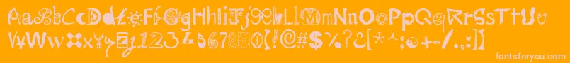Mailart ffy Font – Pink Fonts on Orange Background