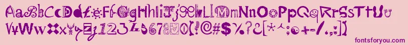 More about Mailart ffy Font Mailart ffy Font – Purple Fonts on Pink Background