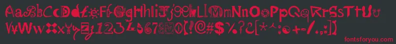 More about Mailart ffy Font Mailart ffy Font – Red Fonts on Black Background