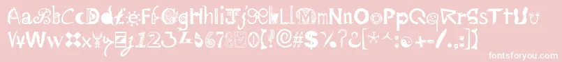 Mailart ffy Font – White Fonts on Pink Background