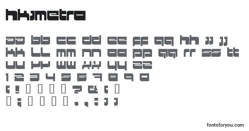 Hkimetro-fontti – aakkoset, numerot, erikoismerkit