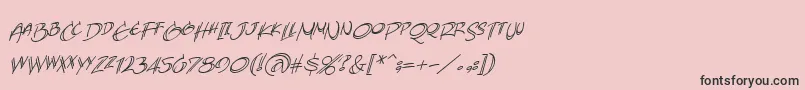AtlandsketchesbbItal Font – Black Fonts on Pink Background