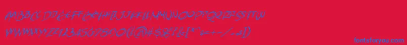 AtlandsketchesbbItal Font – Blue Fonts on Red Background