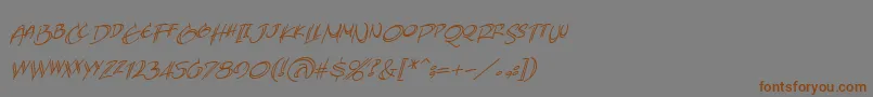 AtlandsketchesbbItal Font – Brown Fonts on Gray Background