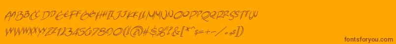 AtlandsketchesbbItal Font – Brown Fonts on Orange Background