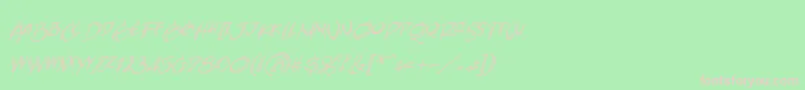 AtlandsketchesbbItal Font – Pink Fonts on Green Background