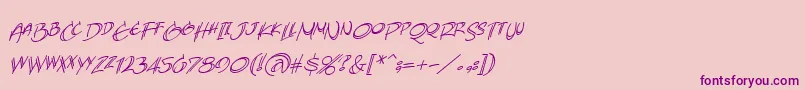 AtlandsketchesbbItal Font – Purple Fonts on Pink Background