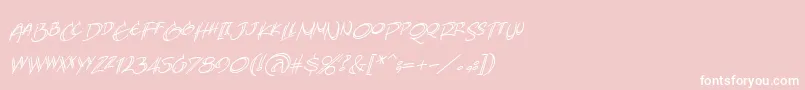 AtlandsketchesbbItal Font – White Fonts on Pink Background