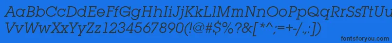 SquareserifItalic Font – Black Fonts on Blue Background