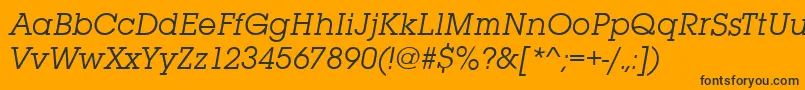 SquareserifItalic Font – Black Fonts on Orange Background