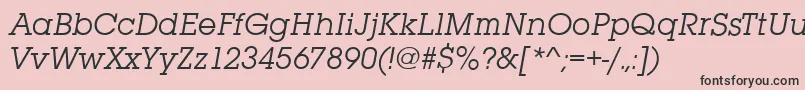 SquareserifItalic Font – Black Fonts on Pink Background