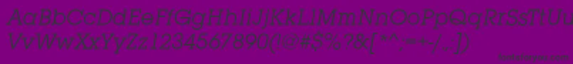 SquareserifItalic Font – Black Fonts on Purple Background