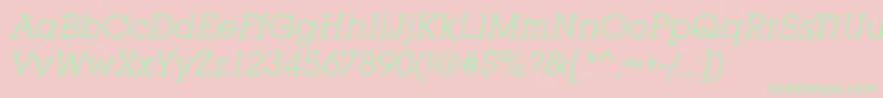 SquareserifItalic Font – Green Fonts on Pink Background