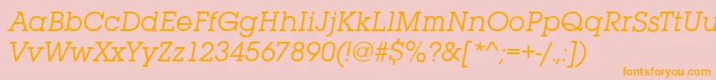 SquareserifItalic Font – Orange Fonts on Pink Background