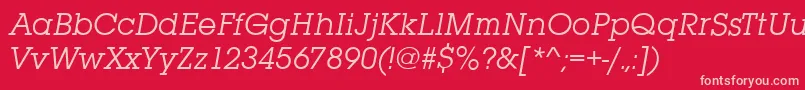 SquareserifItalic Font – Pink Fonts on Red Background