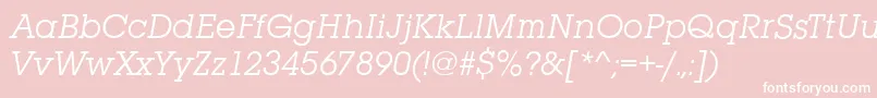 SquareserifItalic Font – White Fonts on Pink Background