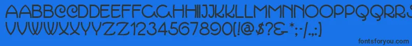 Marchmadnessnf Font – Black Fonts on Blue Background