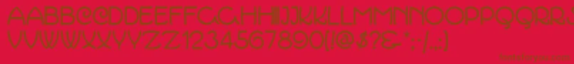 Marchmadnessnf Font – Brown Fonts on Red Background
