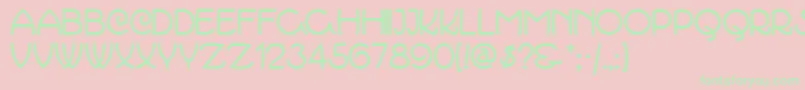 Marchmadnessnf Font – Green Fonts on Pink Background