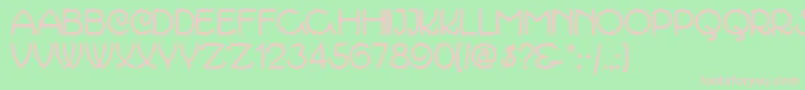 Marchmadnessnf-Schriftart – Rosa Schriften auf grünem Hintergrund