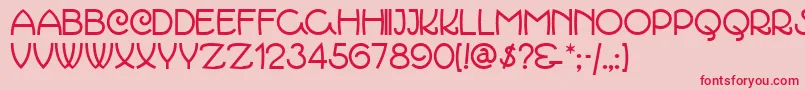 Marchmadnessnf Font – Red Fonts on Pink Background