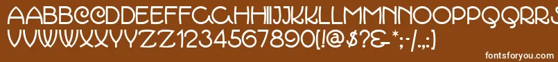 Marchmadnessnf Font – White Fonts on Brown Background