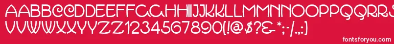 Marchmadnessnf Font – White Fonts on Red Background