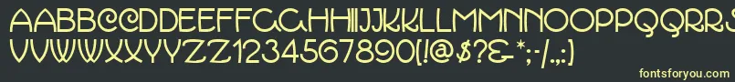 Marchmadnessnf Font – Yellow Fonts on Black Background