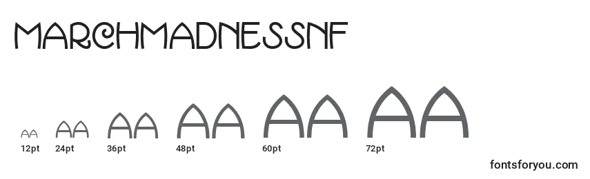 Marchmadnessnf Font Sizes