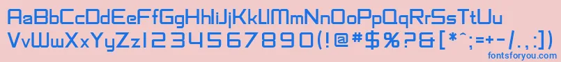 SfChaerilidae-Schriftart – Blaue Schriften auf rosa Hintergrund
