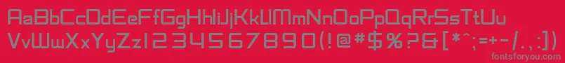 フォントSfChaerilidae – 赤い背景に灰色の文字