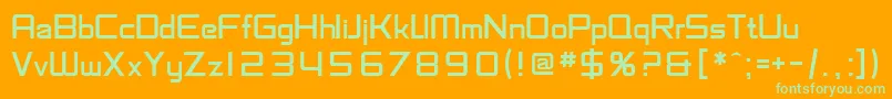 SfChaerilidae Font – Green Fonts on Orange Background