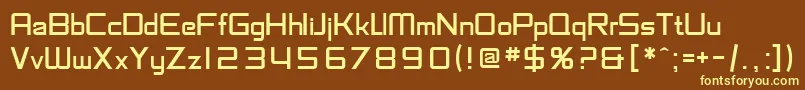 SfChaerilidae Font – Yellow Fonts on Brown Background