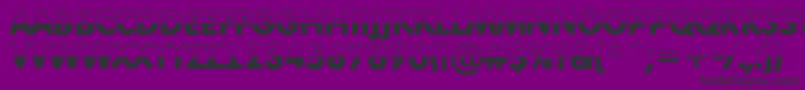 Czcionka AFuturaroundtitulbwBold – czarne czcionki na fioletowym tle