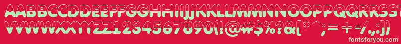 AFuturaroundtitulbwBold Font – Green Fonts on Red Background