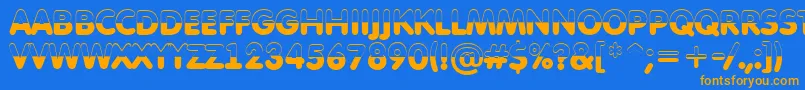 AFuturaroundtitulbwBold Font – Orange Fonts on Blue Background