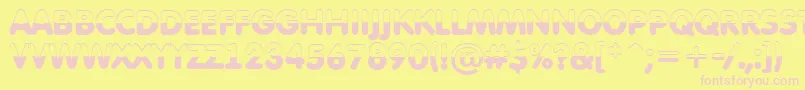 AFuturaroundtitulbwBold-Schriftart – Rosa Schriften auf gelbem Hintergrund