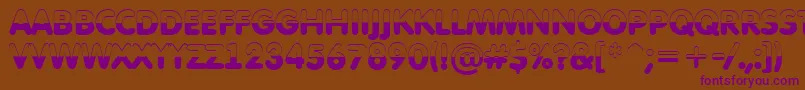 AFuturaroundtitulbwBold Font – Purple Fonts on Brown Background