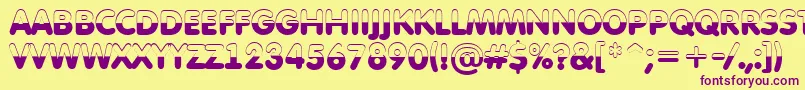 AFuturaroundtitulbwBold Font – Purple Fonts on Yellow Background